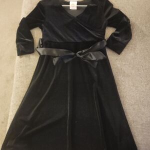 Bonnie Jean Black Velvet Kids Dress